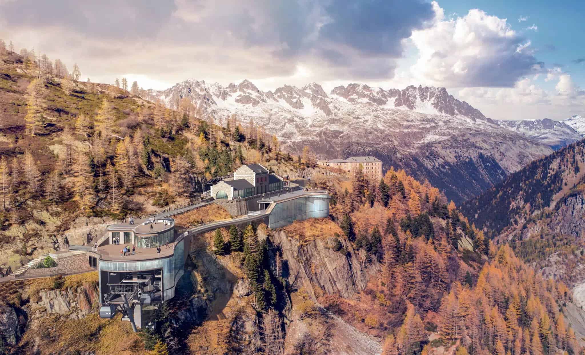 Chamonix's Montenvers station at the Mer de Glace